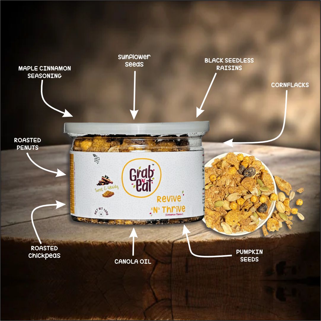 Revive ‘N’ Thrive Premium Maple Cinnamon Nutty Seed Mixture (100g)