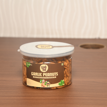 GrabnEAT Assorted Roasted Peanuts | Each 150 gm | Pack of 5 | Tandoori, Nimboo Pudina, Hing Jeera, Black Pepper, Garlic | Total 750g | Flavoured Peanuts | Super Crunchy