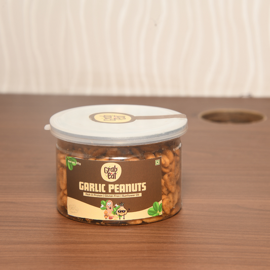 GrabnEAT Assorted Roasted Peanuts | Each 150 gm | Pack of 5 | Tandoori, Nimboo Pudina, Hing Jeera, Black Pepper, Garlic | Total 750g | Flavoured Peanuts | Super Crunchy